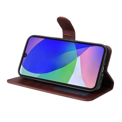 ENKAY Card Wallet Calf Texture Leather Phone Case with Screen Film, For Galaxy F16 / M16