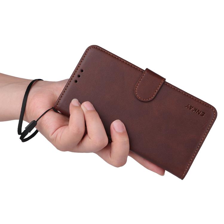 ENKAY Card Wallet Calf Texture Leather Phone Case with Screen Film, For Galaxy A25 Japan / A25e, For Galaxy S24 Ultra 5G, For Galaxy S24+ 5G, For Galaxy S24 5G