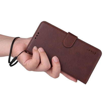 ENKAY Card Wallet Calf Texture Leather Phone Case with Screen Film, For Galaxy A25 Japan / A25e, For Galaxy S24 Ultra 5G, For Galaxy S24+ 5G, For Galaxy S24 5G