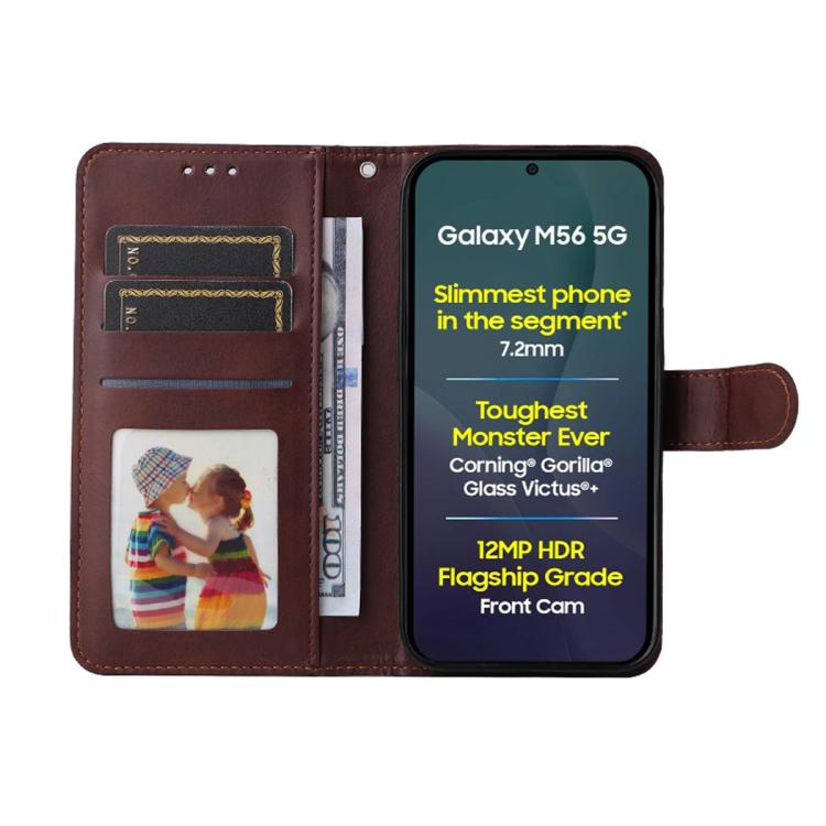 ENKAY Card Wallet Calf Texture Leather Phone Case with Screen Film, For Samsung Galaxy M56, For Samsung Galaxy S25 Edge 5G, For Samsung Galaxy A56, For Samsung Galaxy A36