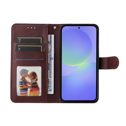 ENKAY Card Wallet Calf Texture Leather Phone Case with Screen Film, For Samsung Galaxy A57 5G, For Samsung Galaxy A37 5G, For Samsung Galaxy S25 FE 5G, For Samsung Galaxy A07