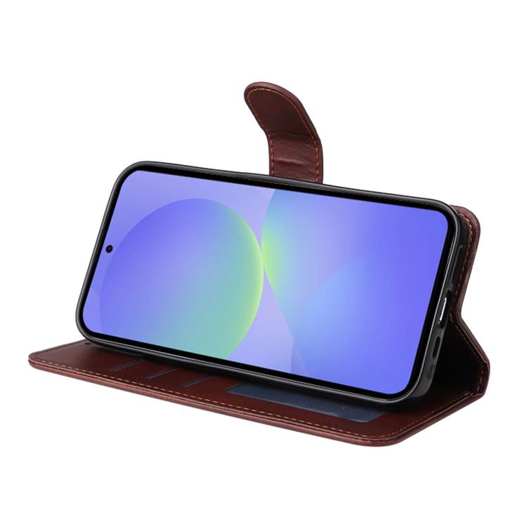 ENKAY Card Wallet Calf Texture Leather Phone Case with Screen Film, For Galaxy A57 5G, For Galaxy A37 5G, For Galaxy A27 5G, For Galaxy S25 FE 5G