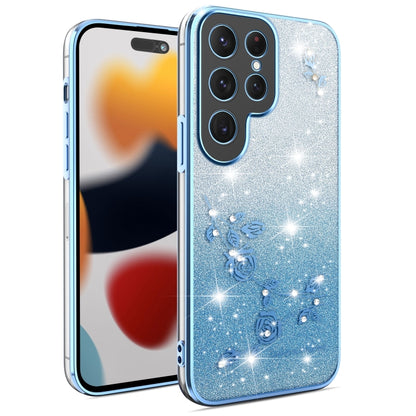 Gradient Glitter Flower All-inclusive Phone Case, For Samsung Galaxy A36, For Samsung Galaxy S25 5G, For Samsung Galaxy S25+ 5G, For Samsung Galaxy S25 Ultra 5G, For Samsung Galaxy A16 5G, For Samsung Galaxy A06 4G, For Samsung Galaxy S24 FE 5G        ...