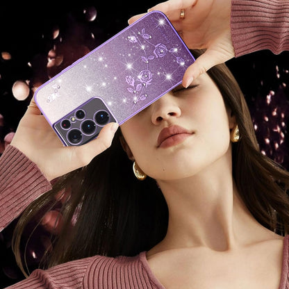 Gradient Glitter Flower All-inclusive Phone Case, For Samsung Galaxy S21 Ultra 5G, For Samsung Galaxy A42, ForSamsung Galaxy A51 5G, For Samsung Galaxy S20+, For Samsung Galaxy A11, For Samsung Galaxy S20 Ultra, For Samsung Galaxy S20                  ...