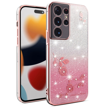 Gradient Glitter Flower All-inclusive Phone Case, For Samsung Galaxy S21 Ultra 5G, For Samsung Galaxy A42, ForSamsung Galaxy A51 5G, For Samsung Galaxy S20+, For Samsung Galaxy A11, For Samsung Galaxy S20 Ultra, For Samsung Galaxy S20                  ...