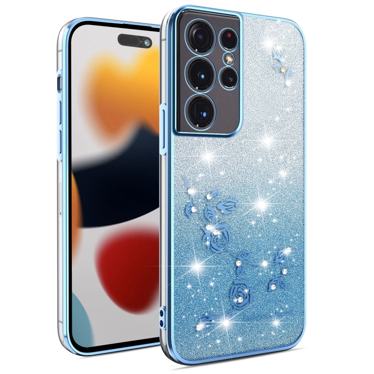 Gradient Glitter Flower All-inclusive Phone Case, For Samsung Galaxy S21 Ultra 5G, For Samsung Galaxy A42, ForSamsung Galaxy A51 5G, For Samsung Galaxy S20+, For Samsung Galaxy A11, For Samsung Galaxy S20 Ultra, For Samsung Galaxy S20                  ...