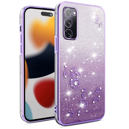 Gradient Glitter Flower All-inclusive Phone Case, For Samsung Galaxy A54 5G, For Samsung Galaxy S23 Ultra 5G, For Samsung Galaxy S23+ 5G, For Samsung Galaxy S23 5G, ForSamsung Galaxy A14, For Samsung Galaxy A12, For Samsung Galaxy S20 FE               ...