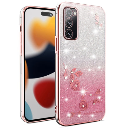 Gradient Glitter Flower All-inclusive Phone Case, For Samsung Galaxy A54 5G, For Samsung Galaxy S23 Ultra 5G, For Samsung Galaxy S23+ 5G, For Samsung Galaxy S23 5G, ForSamsung Galaxy A14, For Samsung Galaxy A12, For Samsung Galaxy S20 FE               ...