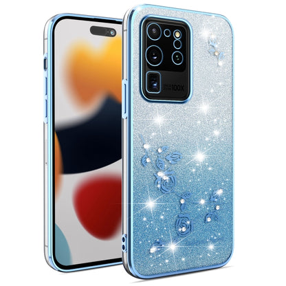 Gradient Glitter Flower All-inclusive Phone Case, For Samsung Galaxy S21 Ultra 5G, For Samsung Galaxy A42, ForSamsung Galaxy A51 5G, For Samsung Galaxy S20+, For Samsung Galaxy A11, For Samsung Galaxy S20 Ultra, For Samsung Galaxy S20                  ...