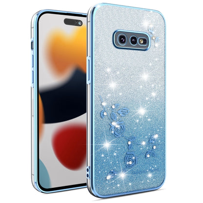 Gradient Glitter Flower All-inclusive Phone Case, For Samsung Galaxy A10s, For Samsung Galaxy S10 5G, For Samsung Galaxy A10, For Samsung Galaxy A50, For Samsung Galaxy S10e, For Samsung Galaxy S10+, For Samsung Galaxy S9+, For Samsung Galaxy S9