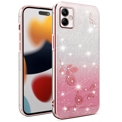 Gradient Glitter Flower All-inclusive Phone Case, For Samsung Galaxy A35, For Samsung Galaxy S24 Ultra 5G, For Samsung Galaxy S24+ 5G, For Samsung Galaxy S24 5G, For Samsung Galaxy A15, For Samsung Galaxy A05, For Samsung Galaxy A05s                   ...
