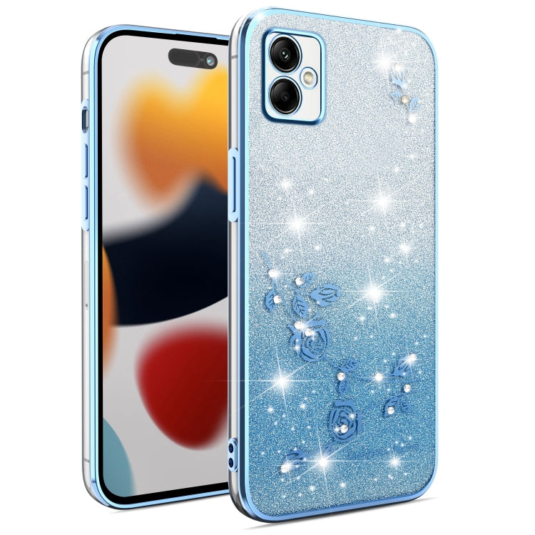 Gradient Glitter Flower All-inclusive Phone Case, For Samsung Galaxy A35, For Samsung Galaxy S24 Ultra 5G, For Samsung Galaxy S24+ 5G, For Samsung Galaxy S24 5G, For Samsung Galaxy A15, For Samsung Galaxy A05, For Samsung Galaxy A05s                   ...