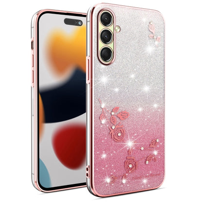 Gradient Glitter Flower All-inclusive Phone Case, For Samsung Galaxy A36, For Samsung Galaxy S25 5G, For Samsung Galaxy S25+ 5G, For Samsung Galaxy S25 Ultra 5G, For Samsung Galaxy A16 5G, For Samsung Galaxy A06 4G, For Samsung Galaxy S24 FE 5G        ...