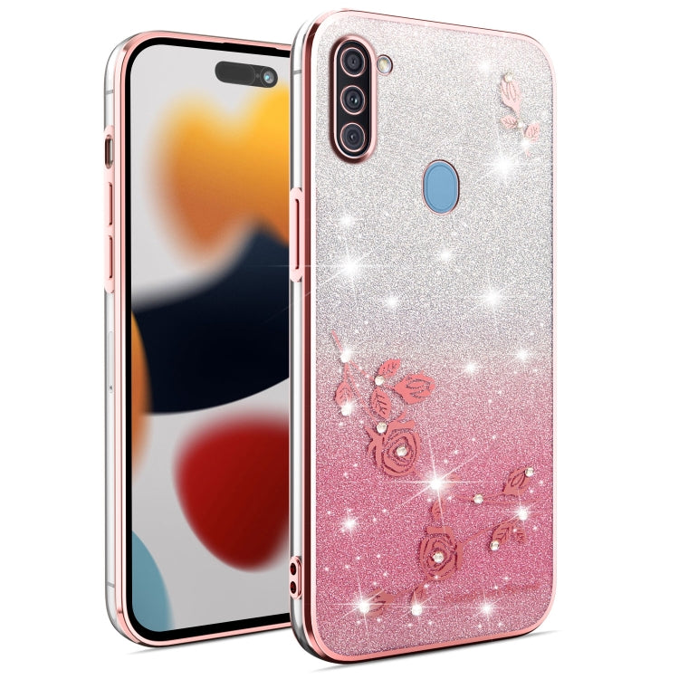 Gradient Glitter Flower All-inclusive Phone Case, For Samsung Galaxy S21 Ultra 5G, For Samsung Galaxy A42, ForSamsung Galaxy A51 5G, For Samsung Galaxy S20+, For Samsung Galaxy A11, For Samsung Galaxy S20 Ultra, For Samsung Galaxy S20                  ...