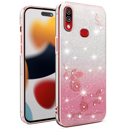 Gradient Glitter Flower All-inclusive Phone Case, For Samsung Galaxy A10s, For Samsung Galaxy S10 5G, For Samsung Galaxy A10, For Samsung Galaxy A50, For Samsung Galaxy S10e, For Samsung Galaxy S10+, For Samsung Galaxy S9+, For Samsung Galaxy S9