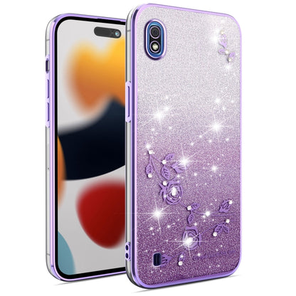 Gradient Glitter Flower All-inclusive Phone Case, For Samsung Galaxy A10s, For Samsung Galaxy S10 5G, For Samsung Galaxy A10, For Samsung Galaxy A50, For Samsung Galaxy S10e, For Samsung Galaxy S10+, For Samsung Galaxy S9+, For Samsung Galaxy S9