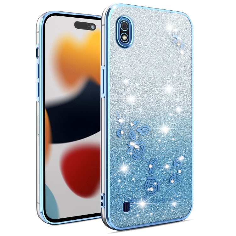 Gradient Glitter Flower All-inclusive Phone Case, For Samsung Galaxy A10s, For Samsung Galaxy S10 5G, For Samsung Galaxy A10, For Samsung Galaxy A50, For Samsung Galaxy S10e, For Samsung Galaxy S10+, For Samsung Galaxy S9+, For Samsung Galaxy S9