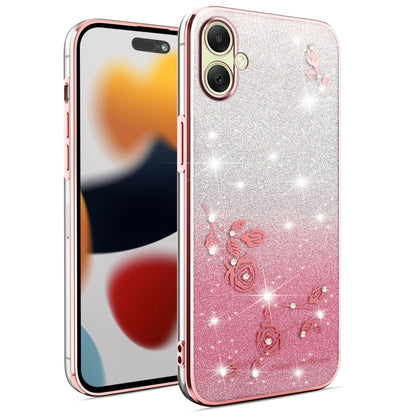 Gradient Glitter Flower All-inclusive Phone Case, For Samsung Galaxy A36, For Samsung Galaxy S25 5G, For Samsung Galaxy S25+ 5G, For Samsung Galaxy S25 Ultra 5G, For Samsung Galaxy A16 5G, For Samsung Galaxy A06 4G, For Samsung Galaxy S24 FE 5G        ...