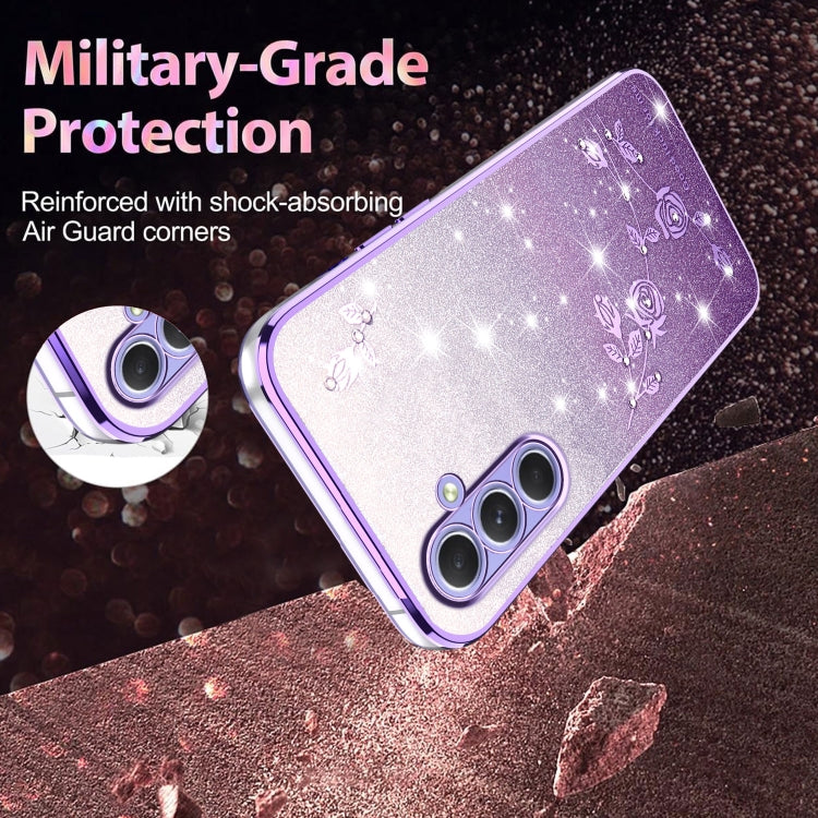 Gradient Glitter Flower All-inclusive Phone Case, For Samsung Galaxy A54 5G, For Samsung Galaxy S23 Ultra 5G, For Samsung Galaxy S23+ 5G, For Samsung Galaxy S23 5G, ForSamsung Galaxy A14, For Samsung Galaxy A12, For Samsung Galaxy S20 FE               ...