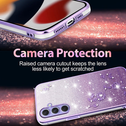 Gradient Glitter Flower All-inclusive Phone Case, For Samsung Galaxy A54 5G, For Samsung Galaxy S23 Ultra 5G, For Samsung Galaxy S23+ 5G, For Samsung Galaxy S23 5G, ForSamsung Galaxy A14, For Samsung Galaxy A12, For Samsung Galaxy S20 FE               ...