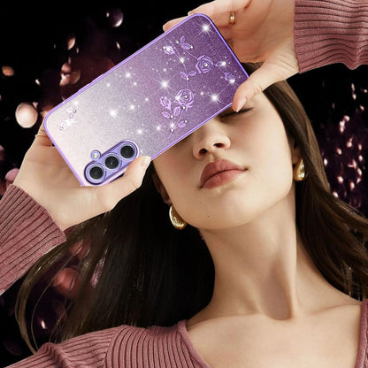 Gradient Glitter Flower All-inclusive Phone Case, For Samsung Galaxy A54 5G, For Samsung Galaxy S23 Ultra 5G, For Samsung Galaxy S23+ 5G, For Samsung Galaxy S23 5G, ForSamsung Galaxy A14, For Samsung Galaxy A12, For Samsung Galaxy S20 FE               ...