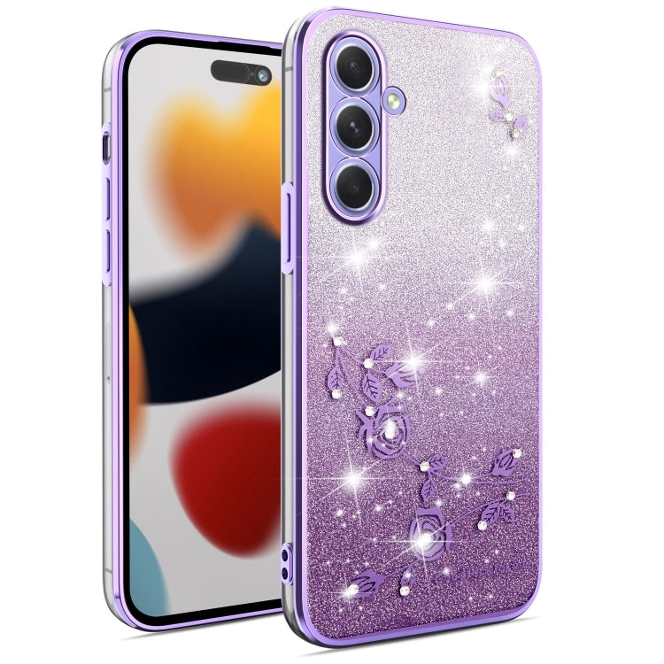 Gradient Glitter Flower All-inclusive Phone Case, For Samsung Galaxy A54 5G, For Samsung Galaxy S23 Ultra 5G, For Samsung Galaxy S23+ 5G, For Samsung Galaxy S23 5G, ForSamsung Galaxy A14, For Samsung Galaxy A12, For Samsung Galaxy S20 FE               ...