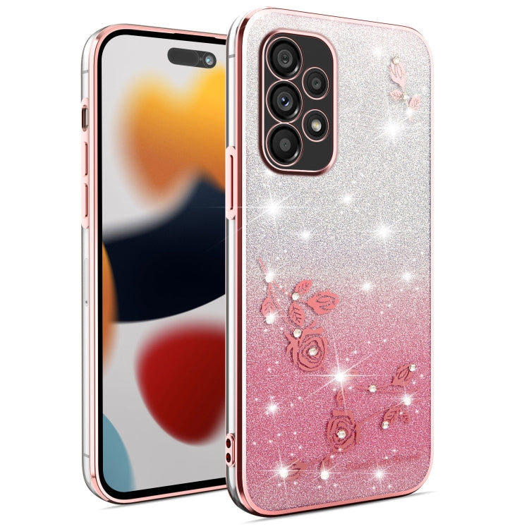 Gradient Glitter Flower All-inclusive Phone Case, For Samsung Galaxy A54 5G, For Samsung Galaxy S23 Ultra 5G, For Samsung Galaxy S23+ 5G, For Samsung Galaxy S23 5G, ForSamsung Galaxy A14, For Samsung Galaxy A12, For Samsung Galaxy S20 FE               ...