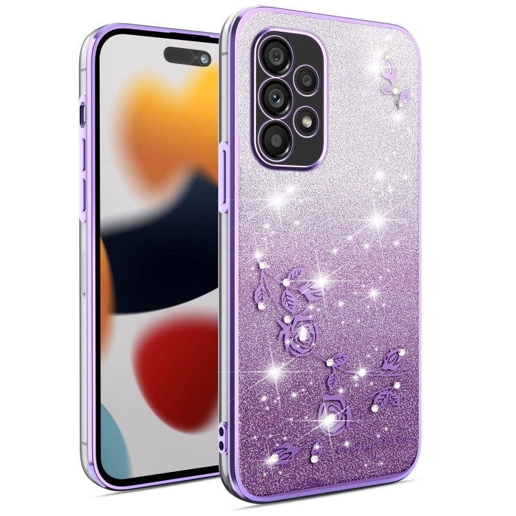Gradient Glitter Flower All-inclusive Phone Case, For Samsung Galaxy A54 5G, For Samsung Galaxy S23 Ultra 5G, For Samsung Galaxy S23+ 5G, For Samsung Galaxy S23 5G, ForSamsung Galaxy A14, For Samsung Galaxy A12, For Samsung Galaxy S20 FE               ...