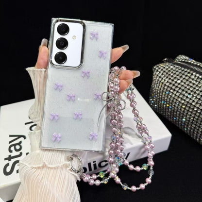Little Fresh Bow Neck Chain TPU Phone Case, For Samsung Galaxy S25 5G, For Samsung Galaxy S25+ 5G, For Samsung Galaxy S25 Ultra 5G, For Samsung Galaxy A16 5G, For Samsung Galaxy S24 FE 5G, For Samsung Galaxy A55