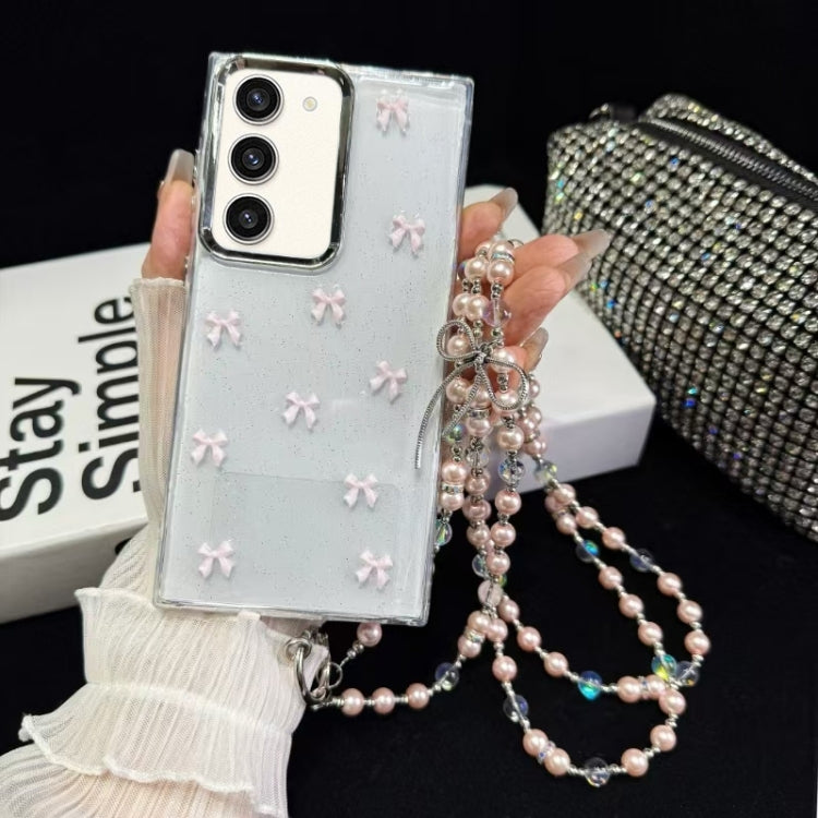 Little Fresh Bow Neck Chain TPU Phone Case, For Samsung Galaxy S23 Ultra 5G, For Samsung Galaxy S23+ 5G, For Samsung Galaxy S23 5G, For Samsung Galaxy A14 5G, For Samsung Galaxy S22 Ultra 5G, For Samsung Galaxy S22+ 5G