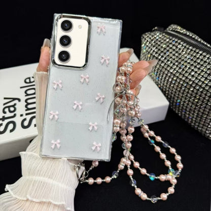Little Fresh Bow Neck Chain TPU Phone Case, For Samsung Galaxy S23 Ultra 5G, For Samsung Galaxy S23+ 5G, For Samsung Galaxy S23 5G, For Samsung Galaxy A14 5G, For Samsung Galaxy S22 Ultra 5G, For Samsung Galaxy S22+ 5G