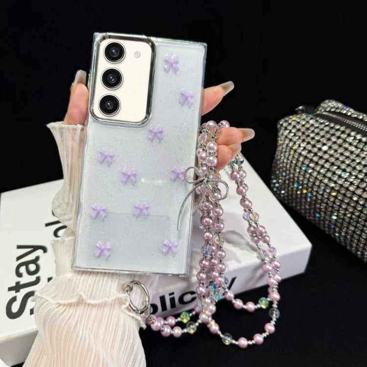 Little Fresh Bow Neck Chain TPU Phone Case, For Samsung Galaxy S23 Ultra 5G, For Samsung Galaxy S23+ 5G, For Samsung Galaxy S23 5G, For Samsung Galaxy A14 5G, For Samsung Galaxy S22 Ultra 5G, For Samsung Galaxy S22+ 5G