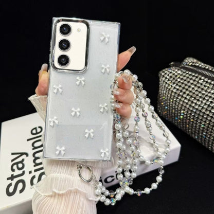 Little Fresh Bow Neck Chain TPU Phone Case, For Samsung Galaxy S23 Ultra 5G, For Samsung Galaxy S23+ 5G, For Samsung Galaxy S23 5G, For Samsung Galaxy A14 5G, For Samsung Galaxy S22 Ultra 5G, For Samsung Galaxy S22+ 5G