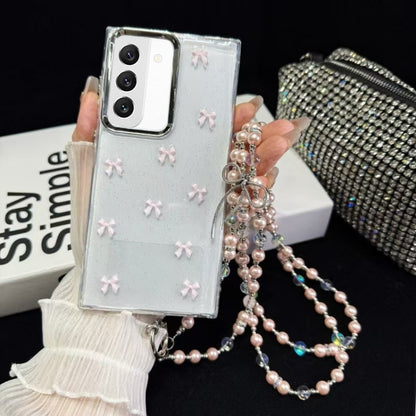 Little Fresh Bow Neck Chain TPU Phone Case, For Samsung Galaxy S23 Ultra 5G, For Samsung Galaxy S23+ 5G, For Samsung Galaxy S23 5G, For Samsung Galaxy A14 5G, For Samsung Galaxy S22 Ultra 5G, For Samsung Galaxy S22+ 5G