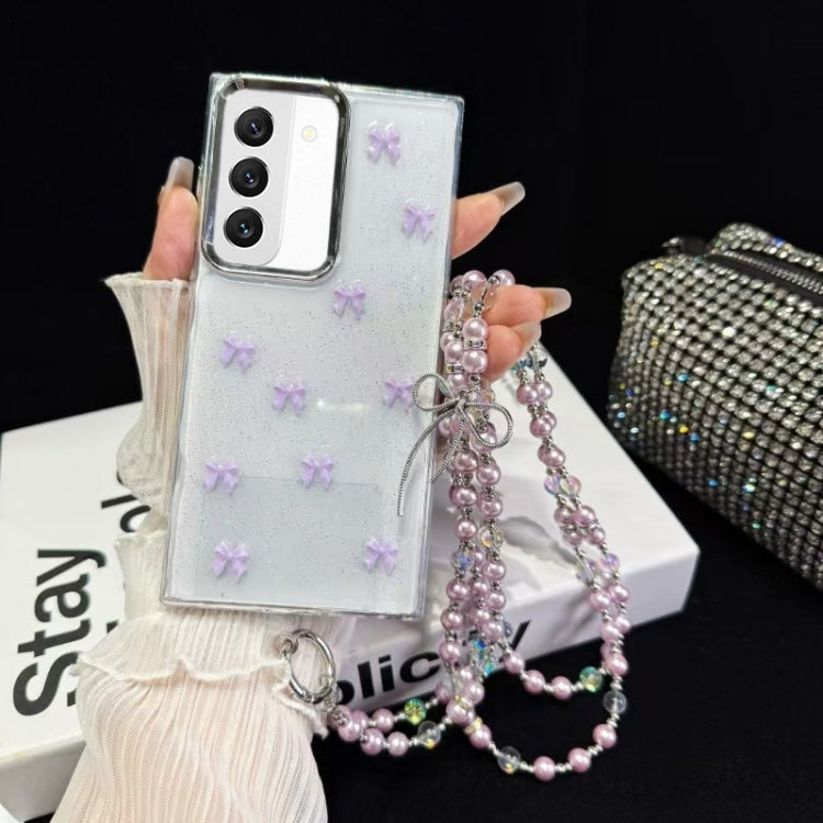 Little Fresh Bow Neck Chain TPU Phone Case, For Samsung Galaxy S23 Ultra 5G, For Samsung Galaxy S23+ 5G, For Samsung Galaxy S23 5G, For Samsung Galaxy A14 5G, For Samsung Galaxy S22 Ultra 5G, For Samsung Galaxy S22+ 5G