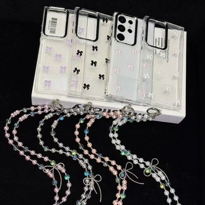 Little Fresh Bow Neck Chain TPU Phone Case, For Samsung Galaxy A35, For Samsung Galaxy S24 Ultra 5G, For Samsung Galaxy S24+ 5G, For Samsung Galaxy S24 5G, For Samsung Galaxy A15, For Samsung Galaxy A25 5G