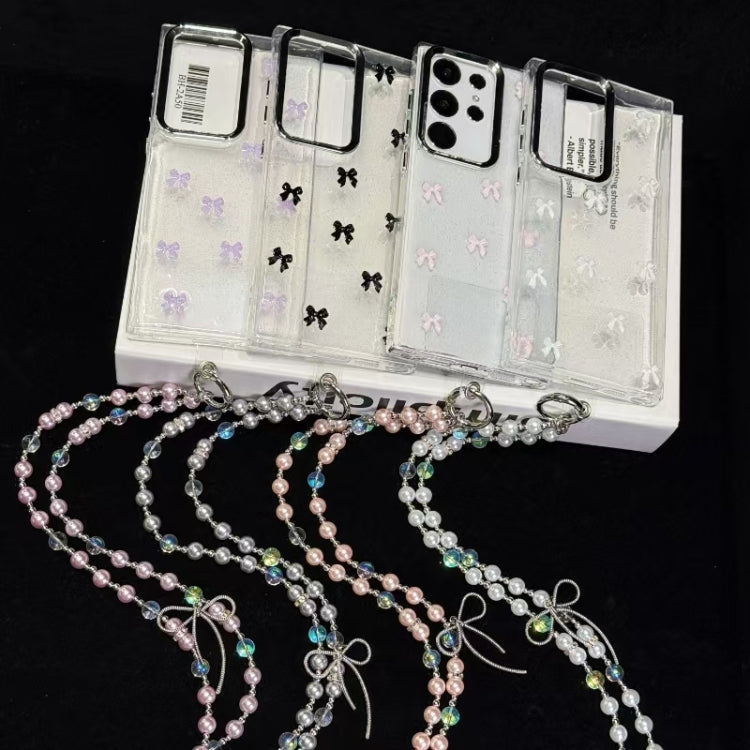 Little Fresh Bow Neck Chain TPU Phone Case, For Samsung Galaxy S25 5G, For Samsung Galaxy S25+ 5G, For Samsung Galaxy S25 Ultra 5G, For Samsung Galaxy A16 5G, For Samsung Galaxy S24 FE 5G, For Samsung Galaxy A55
