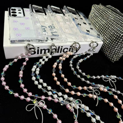 Little Fresh Bow Neck Chain TPU Phone Case, For Samsung Galaxy S23 Ultra 5G, For Samsung Galaxy S23+ 5G, For Samsung Galaxy S23 5G, For Samsung Galaxy A14 5G, For Samsung Galaxy S22 Ultra 5G, For Samsung Galaxy S22+ 5G