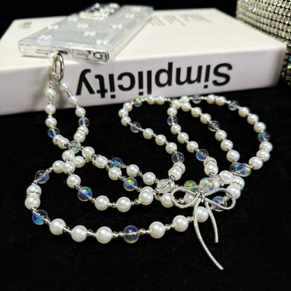 Little Fresh Bow Neck Chain TPU Phone Case, For Samsung Galaxy S25 5G, For Samsung Galaxy S25+ 5G, For Samsung Galaxy S25 Ultra 5G, For Samsung Galaxy A16 5G, For Samsung Galaxy S24 FE 5G, For Samsung Galaxy A55