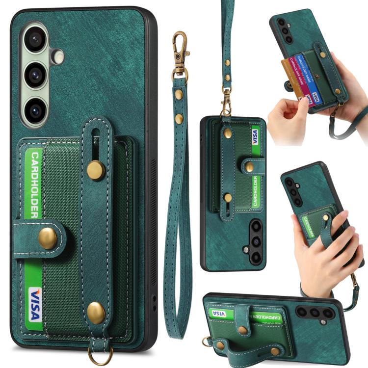 Retro Cross Wristband Wallet Leather Back Phone Case, For Samsung Galaxy A57 5G, For Samsung Galaxy A37 5G, For Samsung Galaxy S25 Edge 5G, For Samsung Galaxy A56 5G