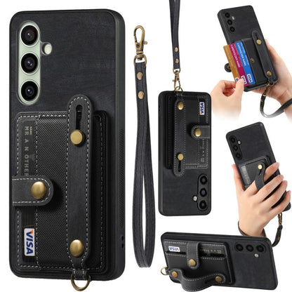 Retro Cross Wristband Wallet Leather Back Phone Case, For Samsung Galaxy A57 5G, For Samsung Galaxy A37 5G, For Samsung Galaxy S25 Edge 5G, For Samsung Galaxy A56 5G