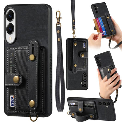 Retro Cross Wristband Wallet Leather Back Phone Case, For Samsung Galaxy A57 5G, For Samsung Galaxy A37 5G, For Samsung Galaxy S25 Edge 5G, For Samsung Galaxy A56 5G