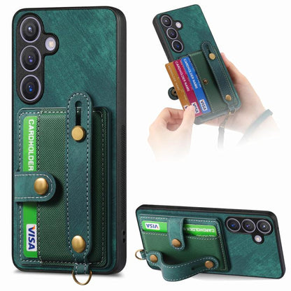 Retro Cross Wristband Wallet Leather Back Phone Case, For Samsung Galaxy A57 5G, For Samsung Galaxy A37 5G, For Samsung Galaxy S25 Edge 5G, For Samsung Galaxy A56 5G