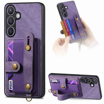 Retro Cross Wristband Wallet Leather Back Phone Case, For Samsung Galaxy A57 5G, For Samsung Galaxy A37 5G, For Samsung Galaxy S25 Edge 5G, For Samsung Galaxy A56 5G