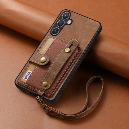 Retro Cross Wristband Wallet Leather Back Phone Case, For Samsung Galaxy A57 5G, For Samsung Galaxy A37 5G, For Samsung Galaxy S25 Edge 5G, For Samsung Galaxy A56 5G