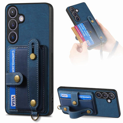 Retro Cross Wristband Wallet Leather Back Phone Case, For Samsung Galaxy A57 5G, For Samsung Galaxy A37 5G, For Samsung Galaxy S25 Edge 5G, For Samsung Galaxy A56 5G