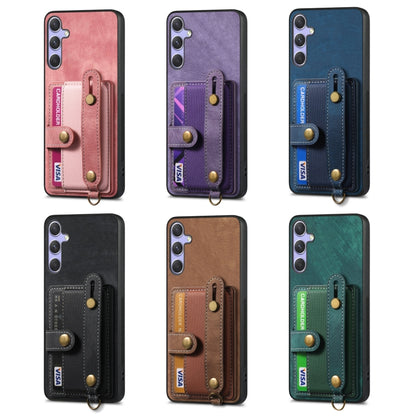 Retro Cross Wristband Wallet Leather Back Phone Case, For Samsung Galaxy A57 5G, For Samsung Galaxy A37 5G, For Samsung Galaxy S25 Edge 5G, For Samsung Galaxy A56 5G