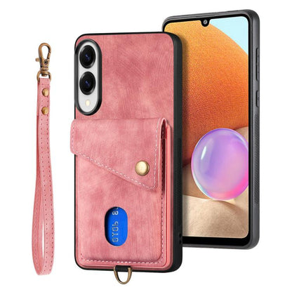 Retro Card Wallet Fold Leather Phone Case with Strap, For Samsung Galaxy A57 5G, For Samsung Galaxy A37 5G, For Samsung Galaxy S25 Edge 5G, For Samsung Galaxy A56 5G