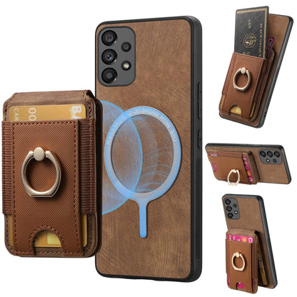 Retro Splitable Magnetic Stand Card Bag Leather Phone Case, For Samsung Galaxy A04 4G, For Samsung Galaxy M53 5G, For Samsung Galaxy M33 5G, For Samsung Galaxy A73 5G