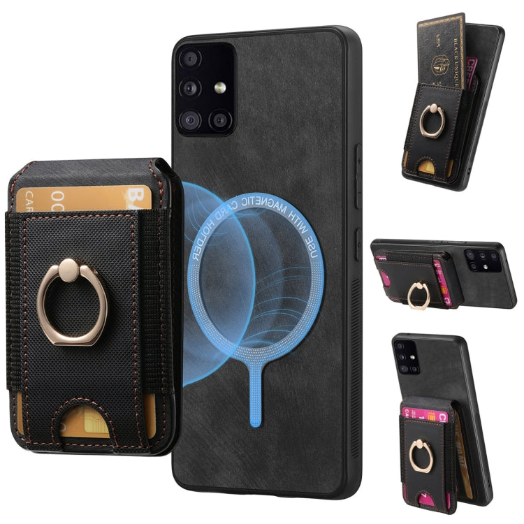 Retro Splitable Magnetic Stand Card Bag Leather Phone Case, For Samsung Galaxy A31, For Samsung Galaxy A71, For Samsung Galaxy A51, For Samsung Galaxy Note9